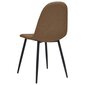 vidaXL virtuves krēsli, 4 gab., 45x54,5x87cm, tumši brūna mākslīgā āda cena un informācija | Virtuves un ēdamistabas krēsli | 220.lv