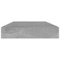 vidaXL plauktu dēļi, 4 gab., betonpelēki, 80x10x1,5 cm, skaidu plāksne cena un informācija | Plaukti | 220.lv