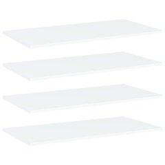 vidaXL plauktu dēļi, 4 gab., balti, 80x40x1,5 cm, skaidu plāksne цена и информация | Полки | 220.lv