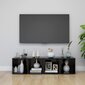 vidaXL TV plaukti, 2 gab., spīdīgi melni, 37x35x37 cm, skaidu plāksne cena un informācija | TV galdiņi | 220.lv