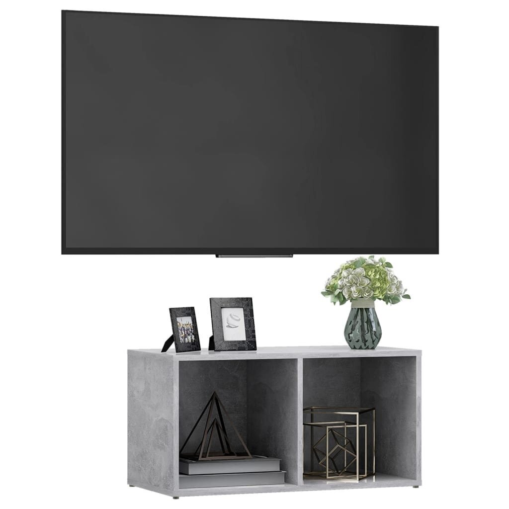 vidaXL TV plaukts, 72x35x36,5 cm, betona pelēks, skaidu plāksne cena un informācija | TV galdiņi | 220.lv