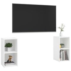 vidaXL TV plaukti, 2 gab., balti, 72x35x36,5 cm, skaidu plāksne cena un informācija | TV galdiņi | 220.lv