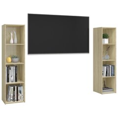 vidaXL TV plaukti, 2 gab., ozolkoka, 142,5x35x36,5 cm, skaidu plāksne цена и информация | Тумбы под телевизор | 220.lv