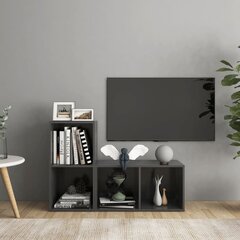 vidaXL TV plaukti, 2 gab., pelēki, 72x35x36,5 cm, skaidu plāksne цена и информация | Тумбы под телевизор | 220.lv