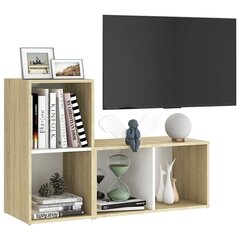 vidaXL TV plaukti, 2 gb., balti, ozolkoka, 72x35x36,5cm, skaidu plātne цена и информация | Тумбы под телевизор | 220.lv