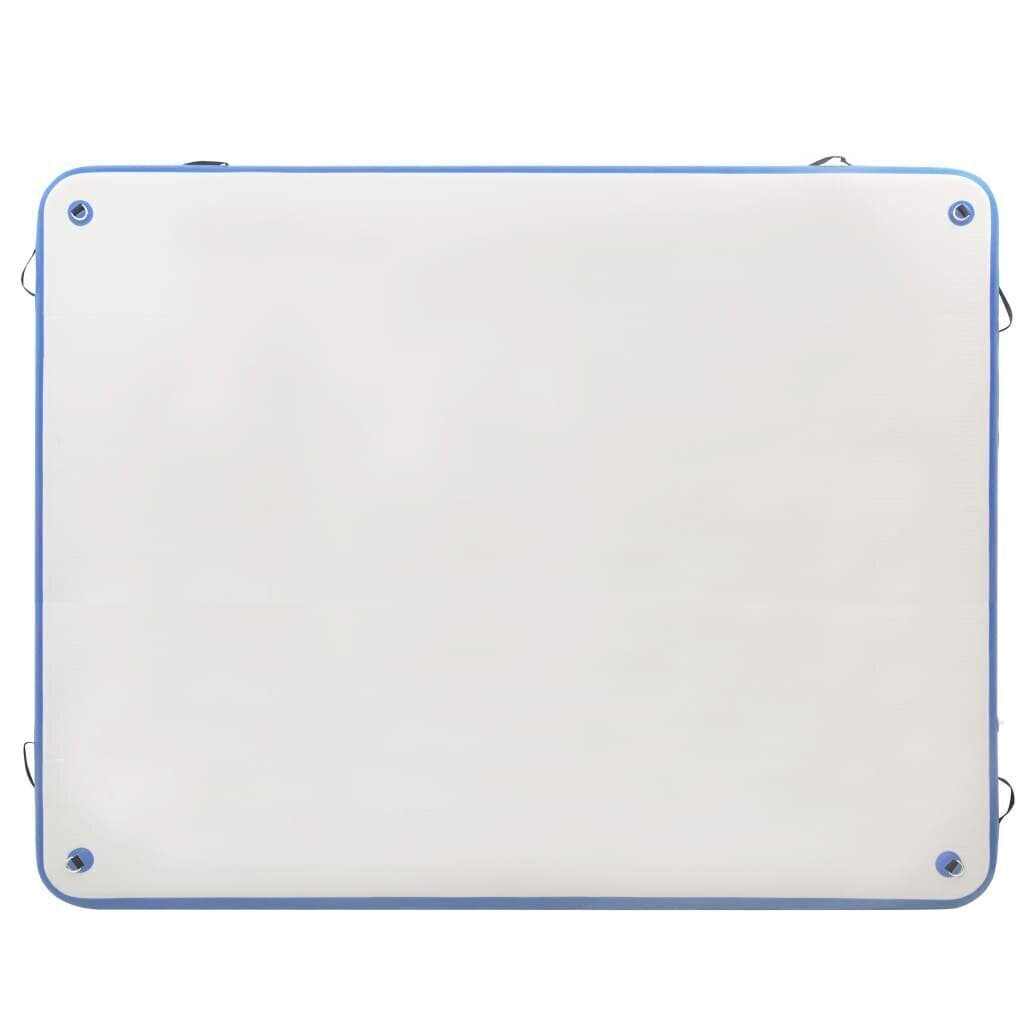 vidaXL piepūšama peldošā platforma, zils un balts, 300x300x15 cm cena un informācija | Piepūšamie matrači un mēbeles | 220.lv