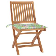 Saliekami dārza krēsli ar matračiem vidaXL, 4 gab. cena un informācija | Dārza krēsli | 220.lv
