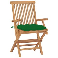 Dārza krēsli vidaXL, 8 gab., zaļi matrači cena un informācija | Dārza krēsli | 220.lv