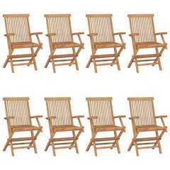 Dārza krēsli vidaXL, vīnsarkani matrači, 8 gab. cena un informācija | Dārza krēsli | 220.lv