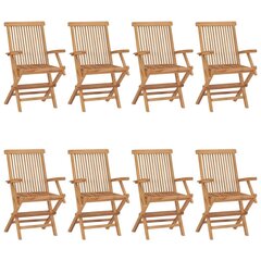 Dārza krēsli vidaXL, 8 gab., zili matrači cena un informācija | Dārza krēsli | 220.lv