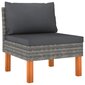 Trīsvietīgs dārza dīvāns ar matračiem vidaXL cena un informācija | Dārza krēsli | 220.lv
