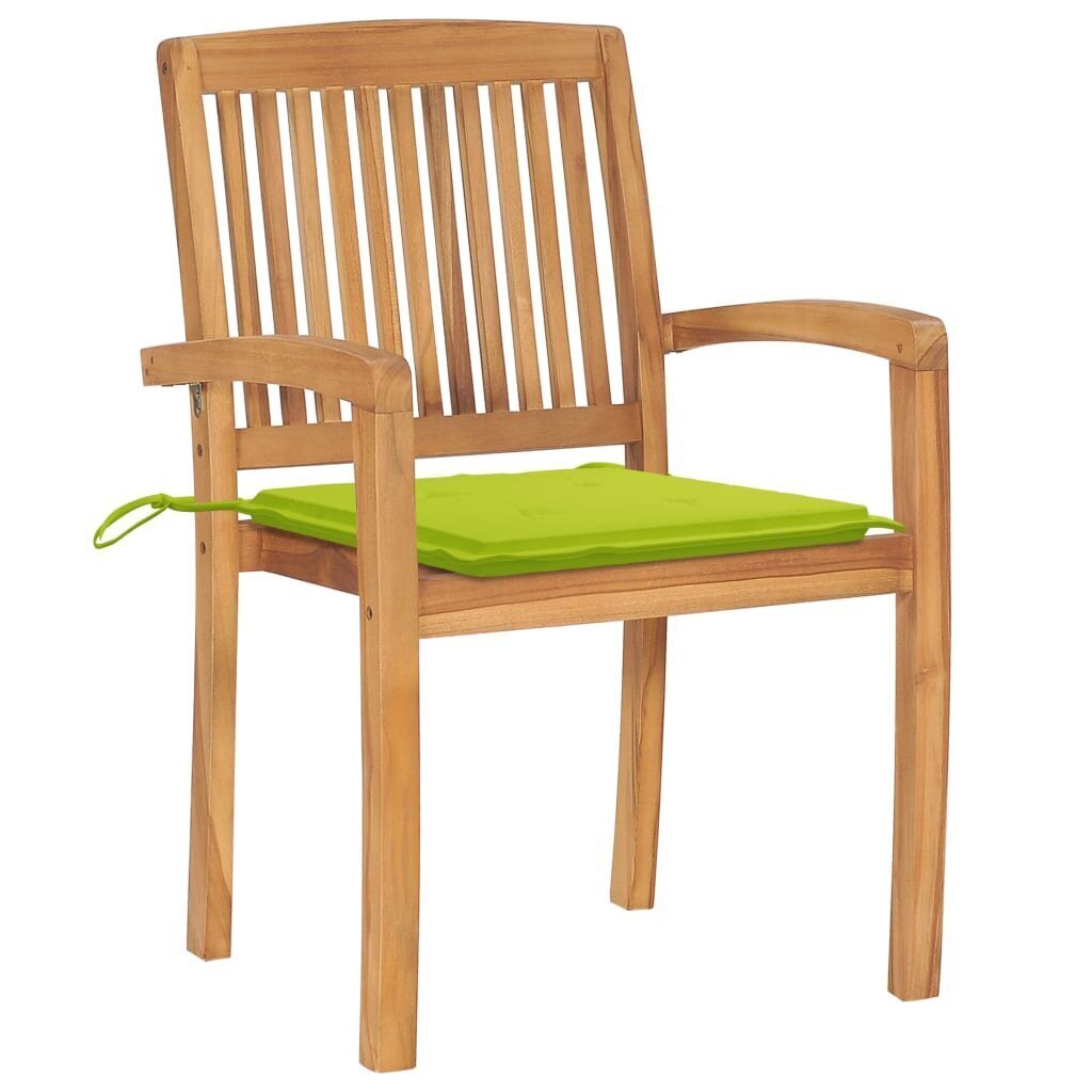 Dārza krēsli ar matračiem vidaXL, 4 gab., brūni цена и информация | Dārza krēsli | 220.lv