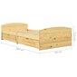 vidaXL gultas rāmis ar 2 atvilktnēm, priedes koks, 90x200 cm cena un informācija | Gultas | 220.lv