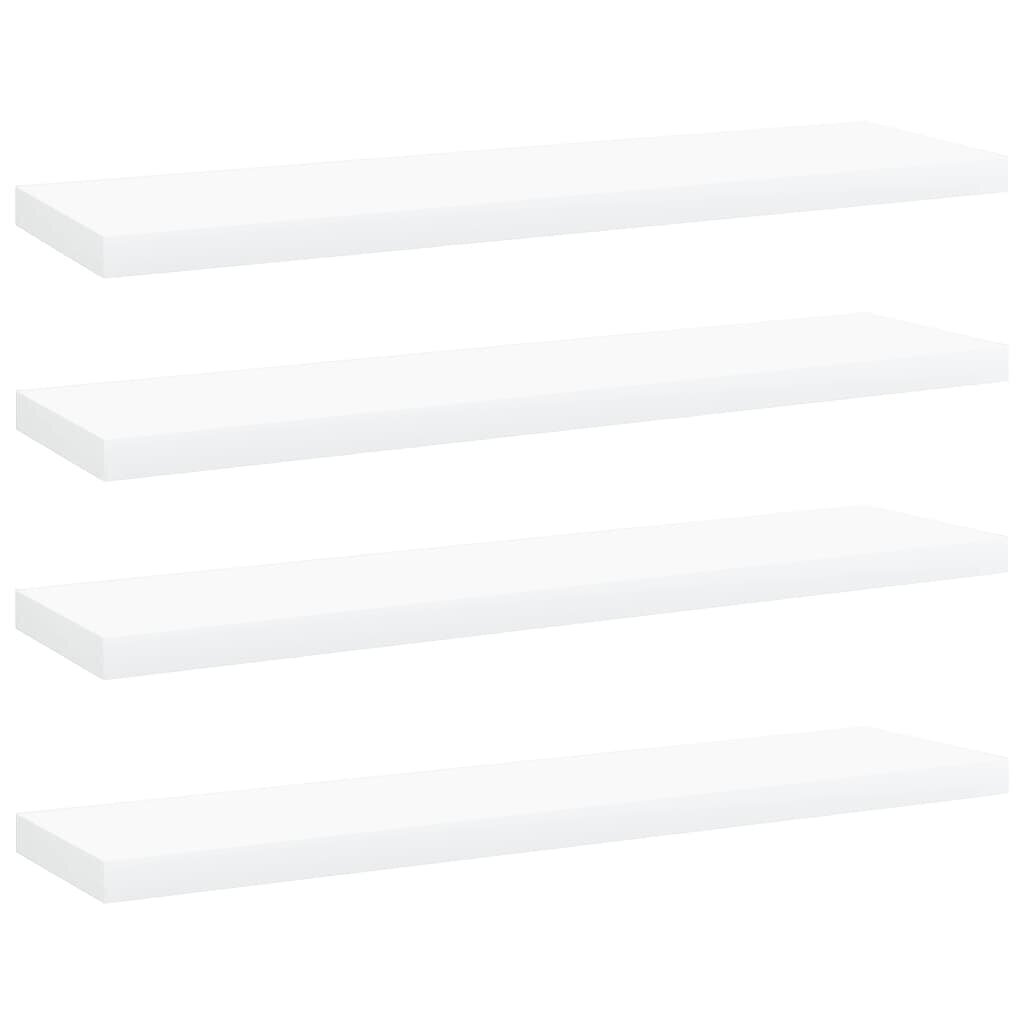 vidaXL plauktu dēļi, 4 gab., balti, 40x10x1,5 cm, skaidu plāksne цена и информация | Plaukti | 220.lv
