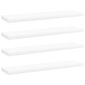 vidaXL plauktu dēļi, 4 gab., balti, 40x10x1,5 cm, skaidu plāksne cena un informācija | Plaukti | 220.lv
