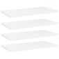vidaXL plauktu dēļi, 4 gab., balti, 40x20x1,5 cm, skaidu plāksne cena un informācija | Plaukti | 220.lv