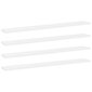 vidaXL plauktu dēļi, 4 gab., balti, 80x10x1,5 cm, skaidu plāksne cena un informācija | Plaukti | 220.lv