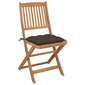 Saliekami āra krēsli ar matračiem vidaXL, 8 gab., brūni цена и информация | Dārza krēsli | 220.lv
