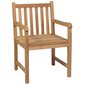 Dārza krēsli vidaXL, 8 gab., sarkani matrači, brūni цена и информация | Dārza krēsli | 220.lv