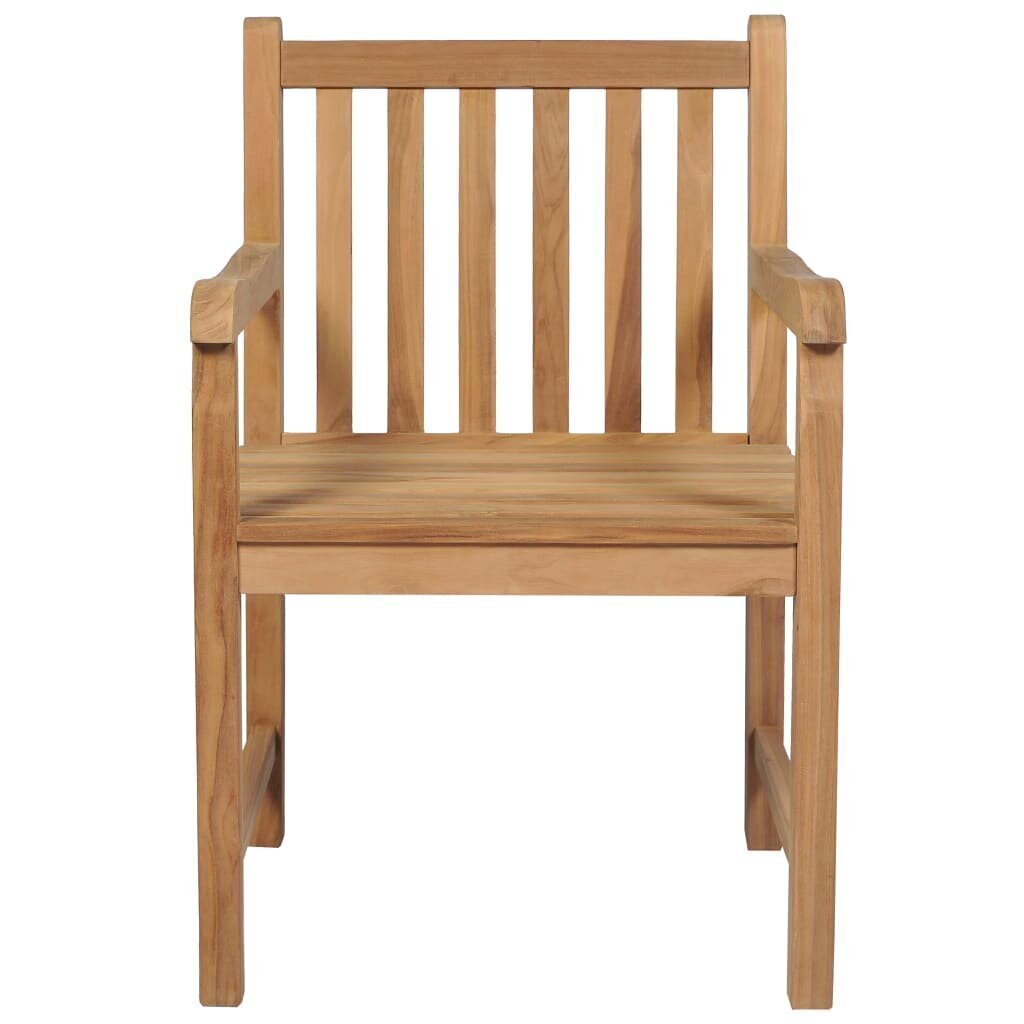 Dārza krēsli vidaXL, matrači ar rūtiņām, 8 gab., brūni cena un informācija | Dārza krēsli | 220.lv
