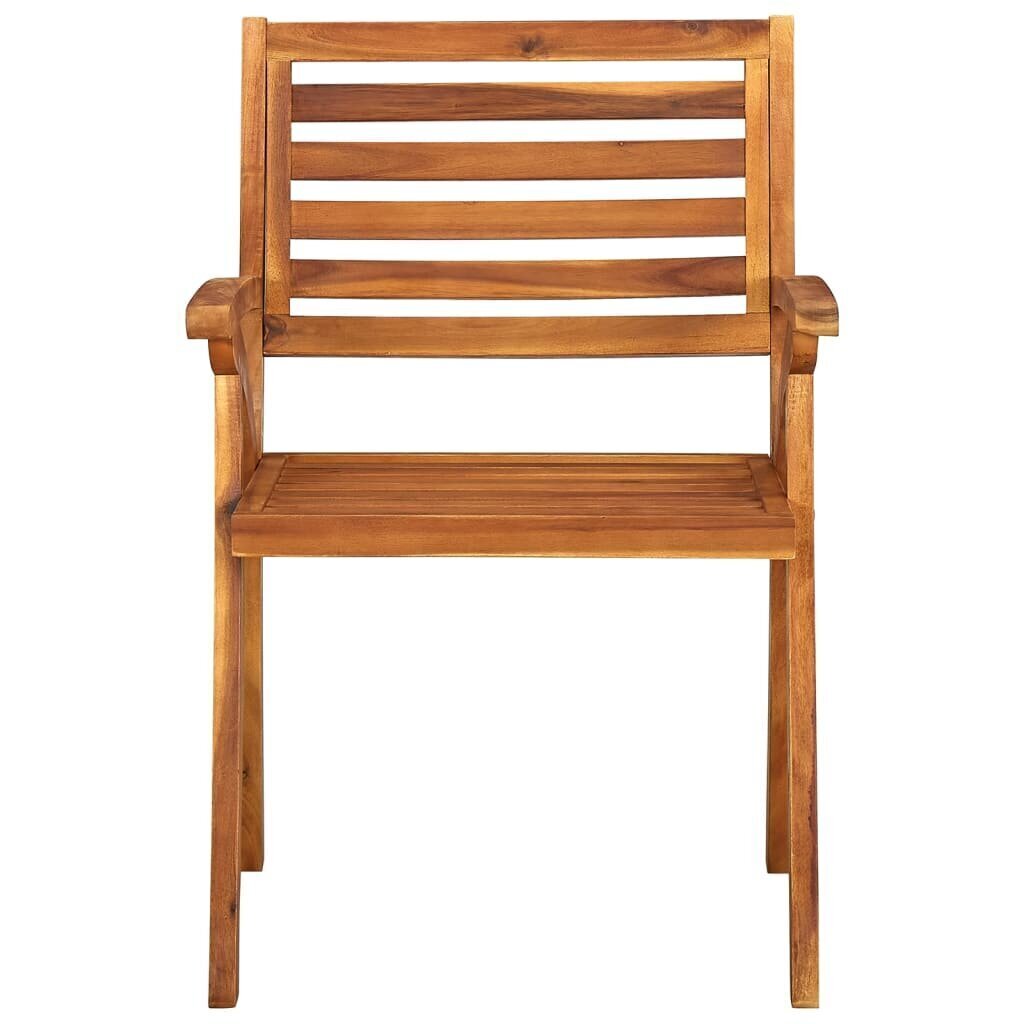 Dārza krēsli ar spilveniem vidaXL, 4 gab., brūni cena un informācija | Dārza krēsli | 220.lv