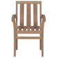 Dārza krēsli ar matračiem vidaXL, 6 gab., brūni цена и информация | Dārza krēsli | 220.lv