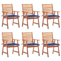 Dārza krēsli ar matračiem vidaXL, 6 gab. цена и информация | Садовые стулья, кресла, пуфы | 220.lv