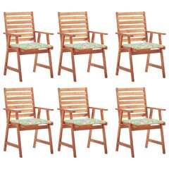 Dārza krēsli ar matračiem vidaXL, 6 gab. cena un informācija | Dārza krēsli | 220.lv