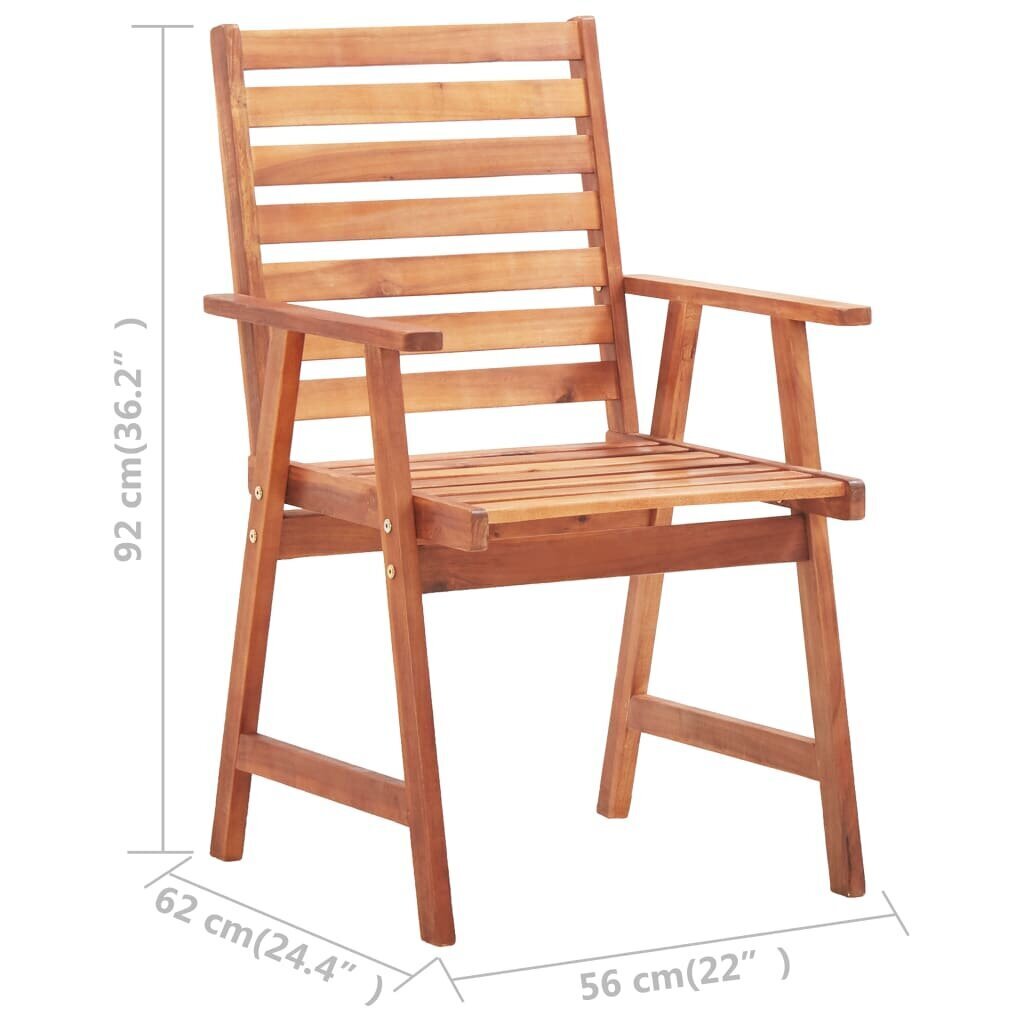 Dārza krēsli ar matračiem vidaXL, 6 gab. цена и информация | Dārza krēsli | 220.lv