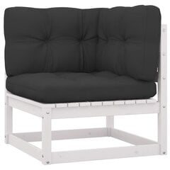 Trīsvietīgs dārza dīvāns vidaXL ar matračiem cena un informācija | Dārza krēsli | 220.lv