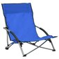 Salokāmi pludmales krēsli vidaXL, 2 gab., zili cena un informācija | Dārza krēsli | 220.lv