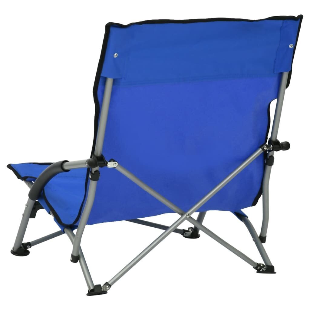Salokāmi pludmales krēsli vidaXL, 2 gab., zili cena un informācija | Dārza krēsli | 220.lv
