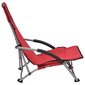 Salokāmi pludmales krēsli vidaXL, 2 gab., sarkani cena un informācija | Dārza krēsli | 220.lv