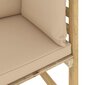 Dārza stūra dīvāns ar matračiem vidaXL, brūns cena un informācija | Dārza krēsli | 220.lv