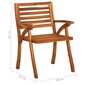 Dārza krēsli ar matračiem vidaXL, 3 gab., brūni cena un informācija | Dārza krēsli | 220.lv