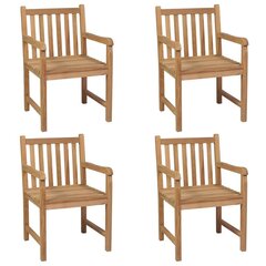 Dārza krēsli vidaXL, gaiši zili matrači, 4 gab., brūni cena un informācija | Dārza krēsli | 220.lv