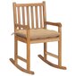 Šūpuļkrēsls vidaXL ar bēšu matraci, brūns cena un informācija | Dārza krēsli | 220.lv