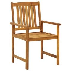 Dārza krēsli ar spilveniem vidaXL, 8 gab., brūni cena un informācija | Dārza krēsli | 220.lv
