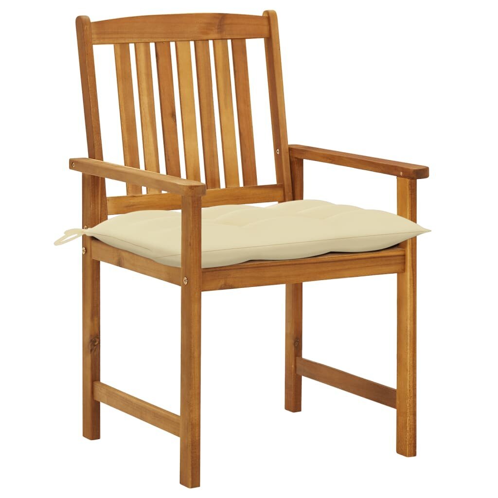 Dārza krēsli ar spilveniem vidaXL, 8 gab., brūni cena un informācija | Dārza krēsli | 220.lv