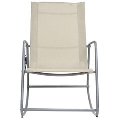 Dārza šūpuļkrēsls vidaXL, 95x54x85 cm, krēmkrāsas cena un informācija | Dārza krēsli | 220.lv
