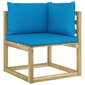 Dārza stūra dīvāni ar matračiem vidaXL, 2 gab. cena un informācija | Dārza krēsli | 220.lv