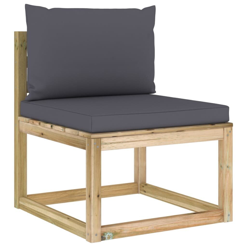 Vidējais dārza dīvāns ar matračiem vidaXL cena un informācija | Dārza krēsli | 220.lv