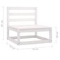 Divvietīgs dārza dīvāns vidaXL, balts cena un informācija | Dārza krēsli | 220.lv
