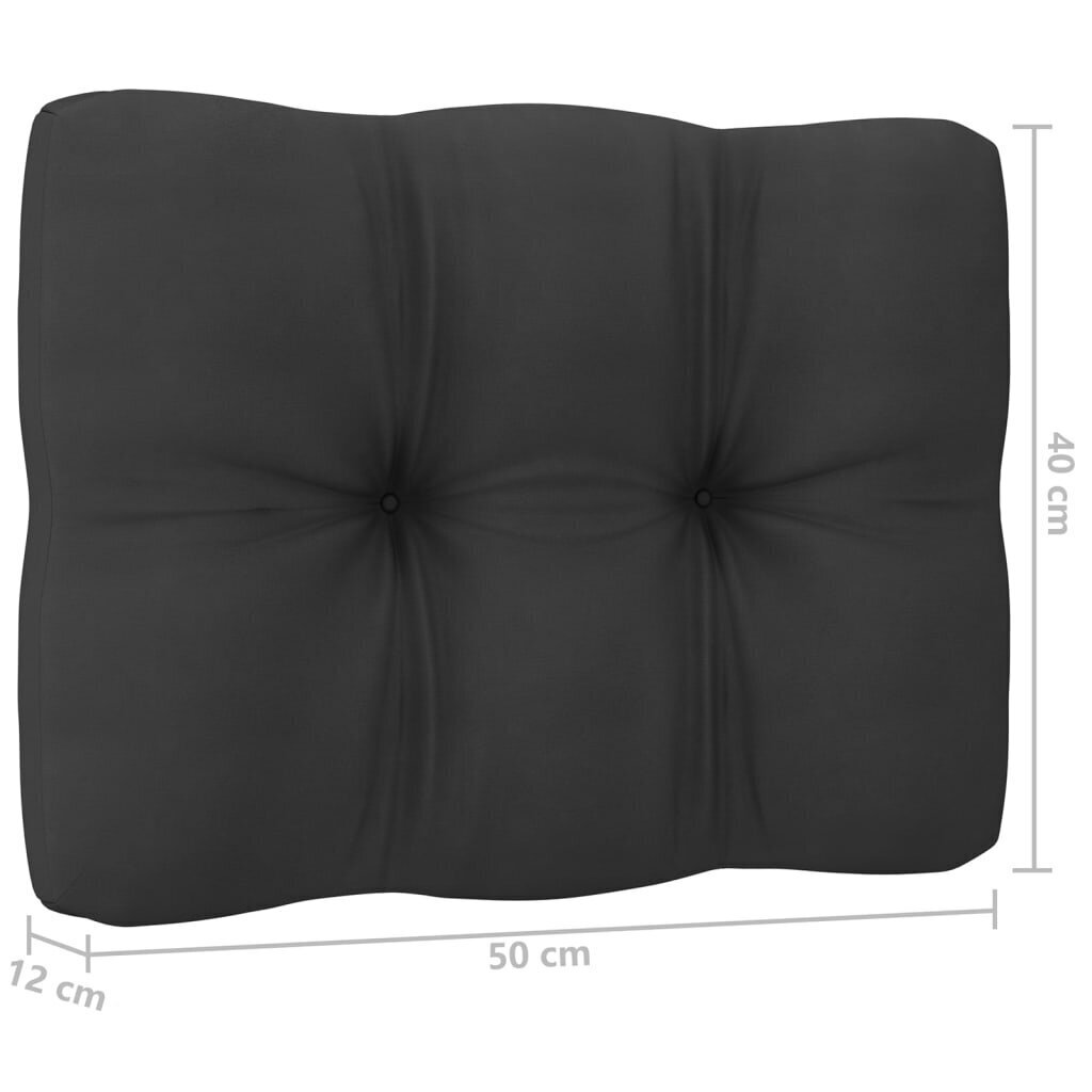 Trīsvietīgs dārza dīvāns vidaXL ar matračiem цена и информация | Dārza krēsli | 220.lv