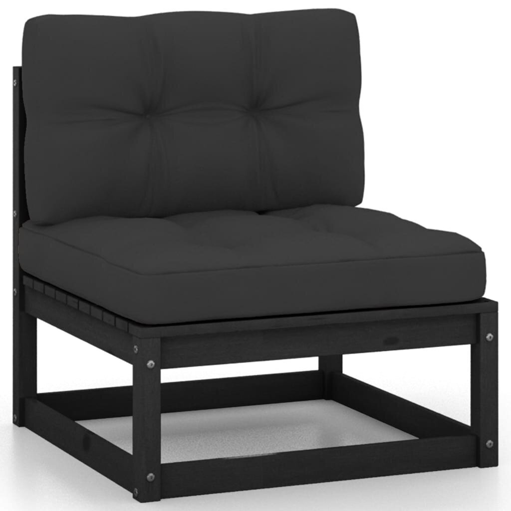Trīsvietīgs dārza dīvāns vidaXL ar matračiem цена и информация | Dārza krēsli | 220.lv