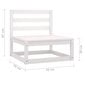 Četrvietīgs dārza dīvāns vidaXL, balts cena un informācija | Dārza krēsli | 220.lv
