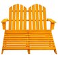 Divvietīgs dārza krēsls ar kāju balstiem vidaXL, oranžs cena un informācija | Dārza krēsli | 220.lv