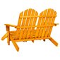 Divvietīgs dārza krēsls ar kāju balstiem vidaXL, oranžs cena un informācija | Dārza krēsli | 220.lv