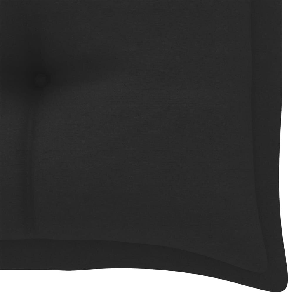 vidaXL dārza sola matracis, 100x50x7 cm, melns audums cena un informācija | Krēslu paliktņi | 220.lv