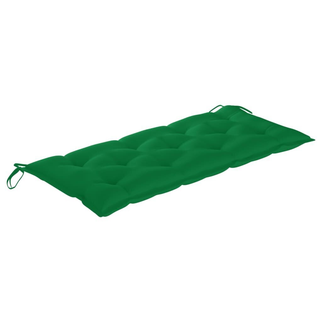 vidaXL dārza sola matracis, 120x50x7 cm, zaļš audums цена и информация | Krēslu paliktņi | 220.lv